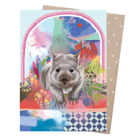 Amber Somerset - Greeting Card - Wombat Wayfarer