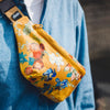 LOQI - Recycled Cross Body / Bum Bag - Vincent Van Gogh - Flower Pattern