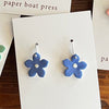 Paper Boat Press - Ceramic Flower Hanging Earrings