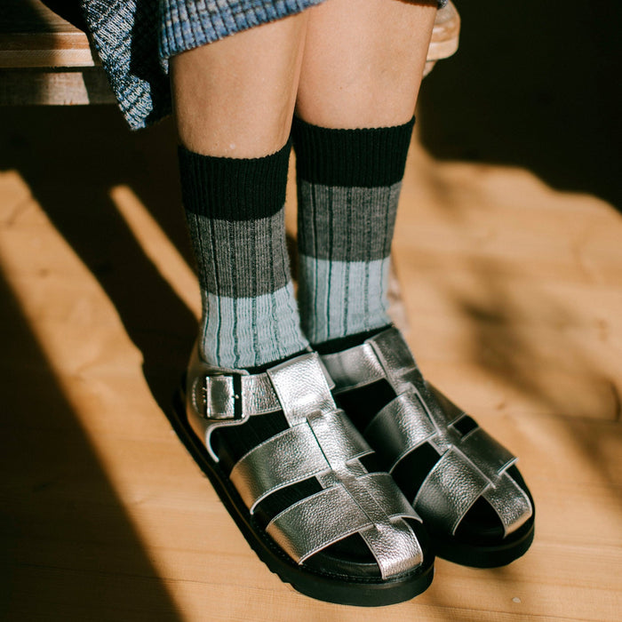 Tightology - Chunky Rib - Merino Socks - Green