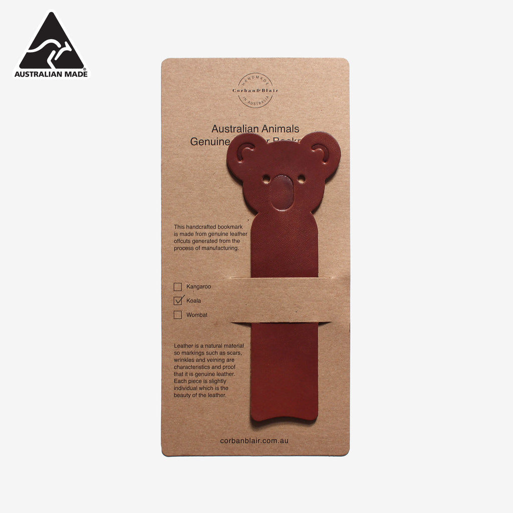 Corban & Blair - Leather Bookmark - Koala