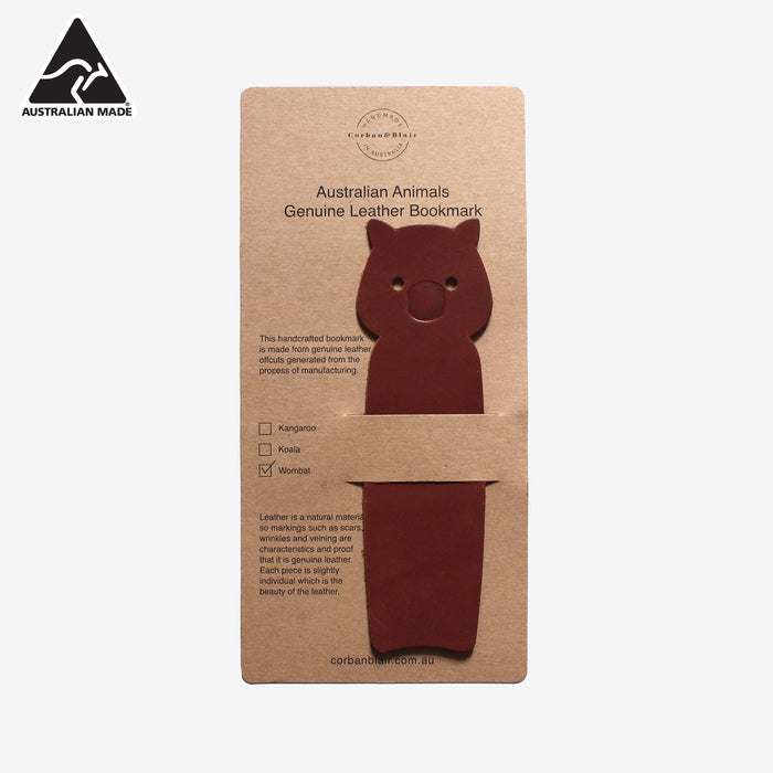 Corban & Blair - Leather Bookmark - Wombat