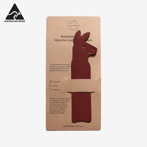 Corban & Blair - Leather Bookmark - Kangaroo