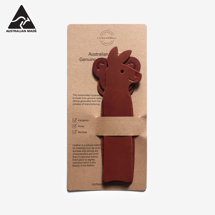 Corban & Blair - Leather Bookmark Set - Australian Animals