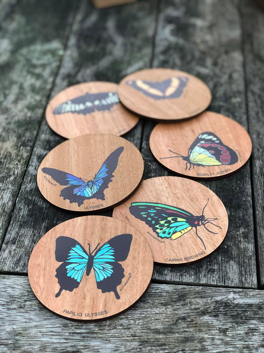 Buttonworks - Timber Coasters - Native Butterflies