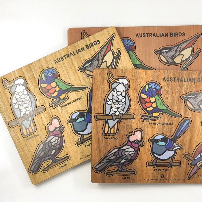 Buttonworks - Timber Puzzle-  Australian Birds