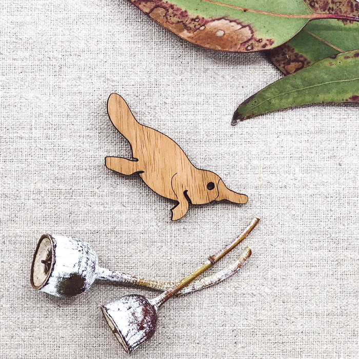 Buttonworks - Timber Magnet - Tiny Platypus