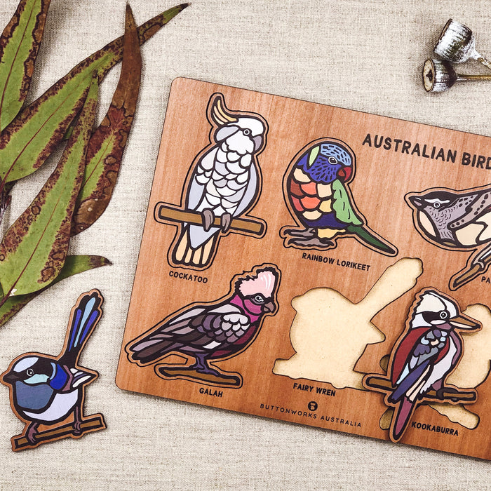 Buttonworks - Timber Puzzle-  Australian Birds