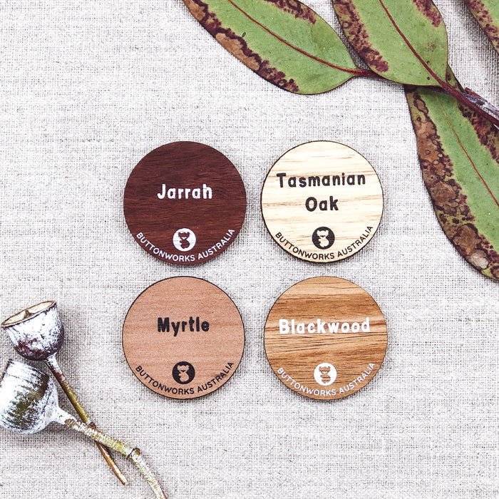 Buttonworks - Timber Coasters - Square Bird