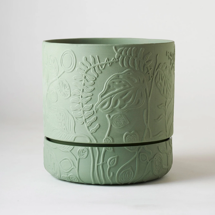 Angus & Celeste - Folia Plant Pot - Olive Green