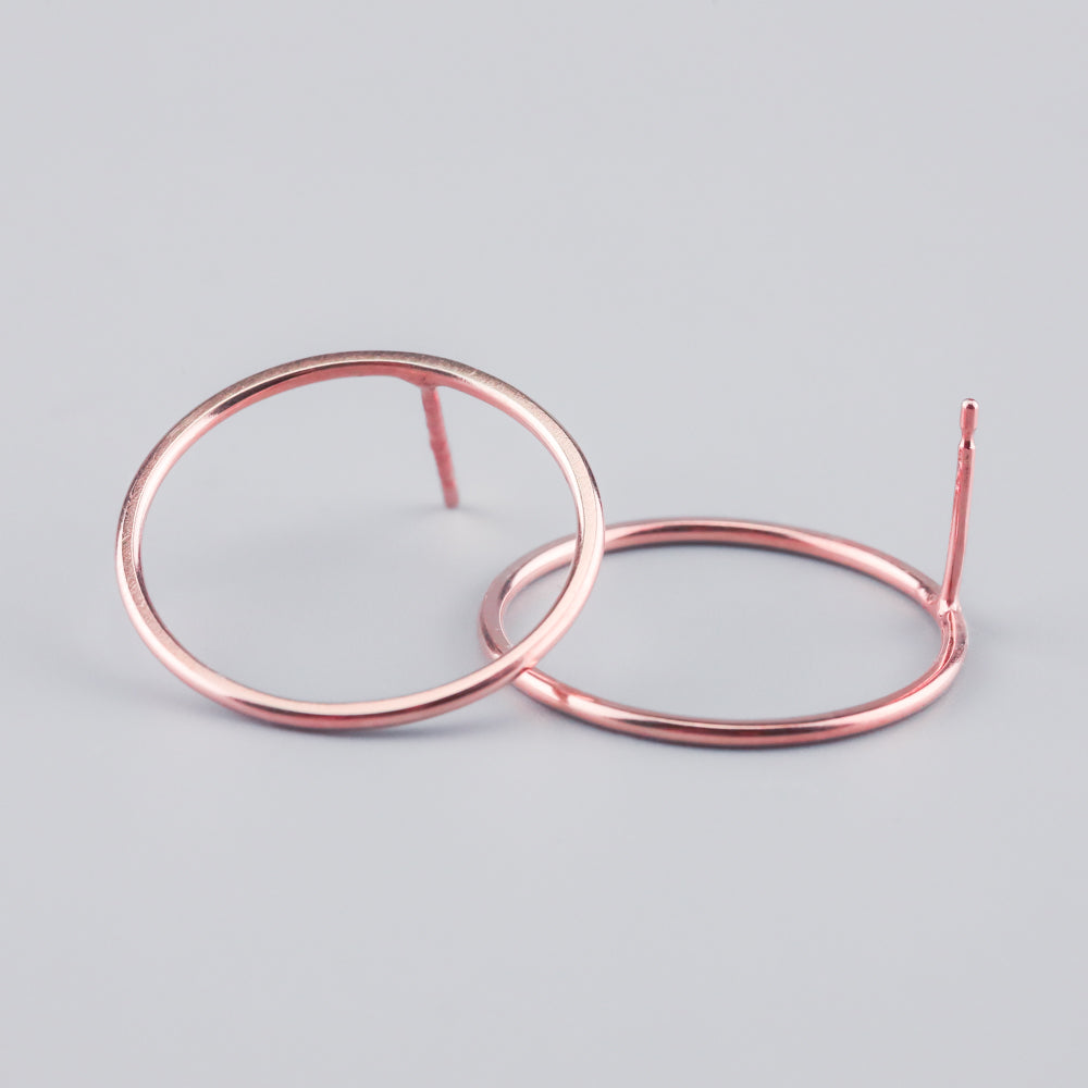 Ayana Jewellery - Large Circle Studs - Rose Gold