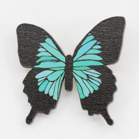 Buttonworks - Timber Brooch - Mountain Blue Butterfly