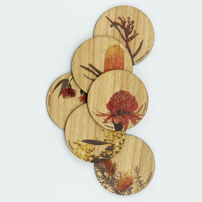 Buttonworks - Timber Coasters - Wildflowers