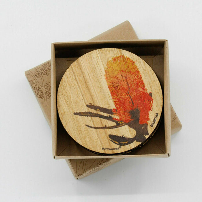 Buttonworks - Timber Coasters - Wildflowers