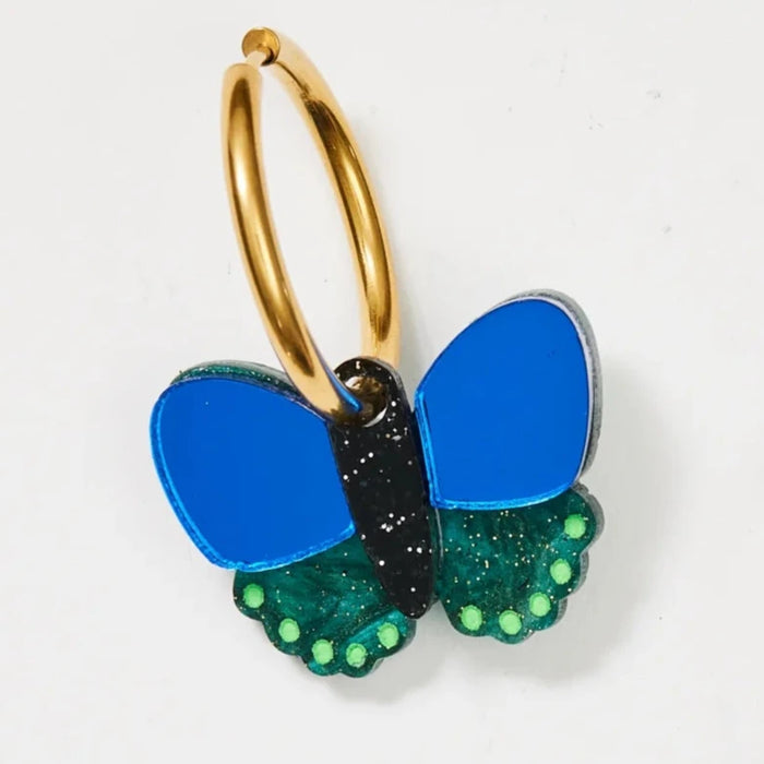 Martha Jean - Butterfly Earrings - Cobalt