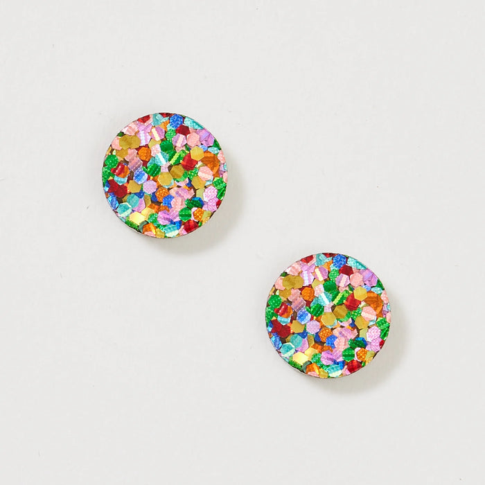 Martha Jean - Mini Circle Studs - Rainbow