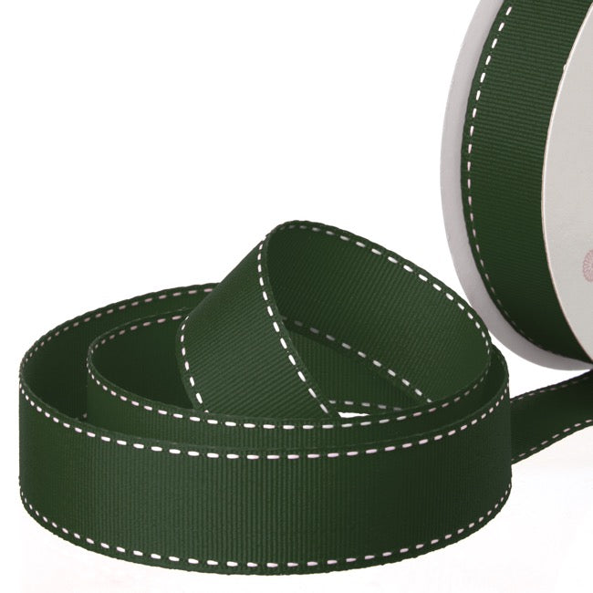 Saddle Stitch Grosgrain Ribbon - 20mm - 25 metres