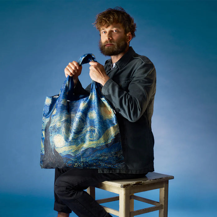 LOQI - Recycled Shopping Bag - Vincent van Gogh - Starry Night