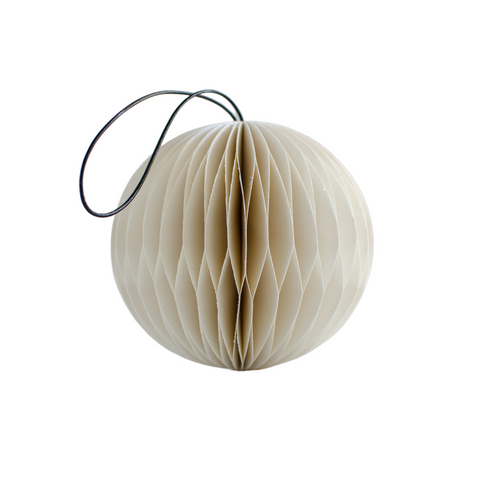 Nordic Rooms - Paper Ornament - Sphere - Off White