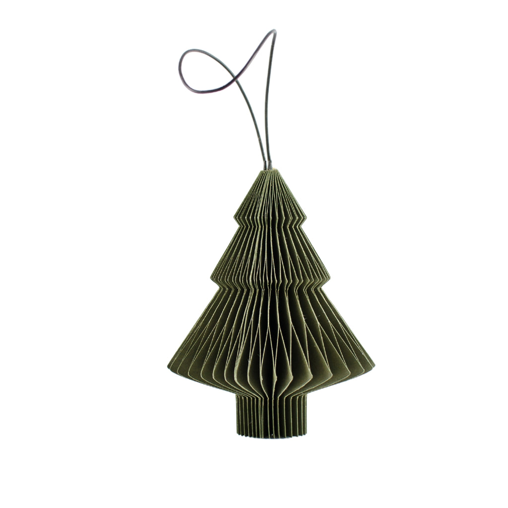 Nordic Rooms - Paper Ornament - Tree - Olive Green