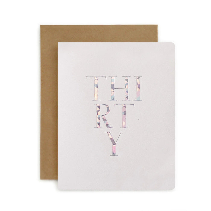 Bespoke Letterpress - Birthday Card - Thirty