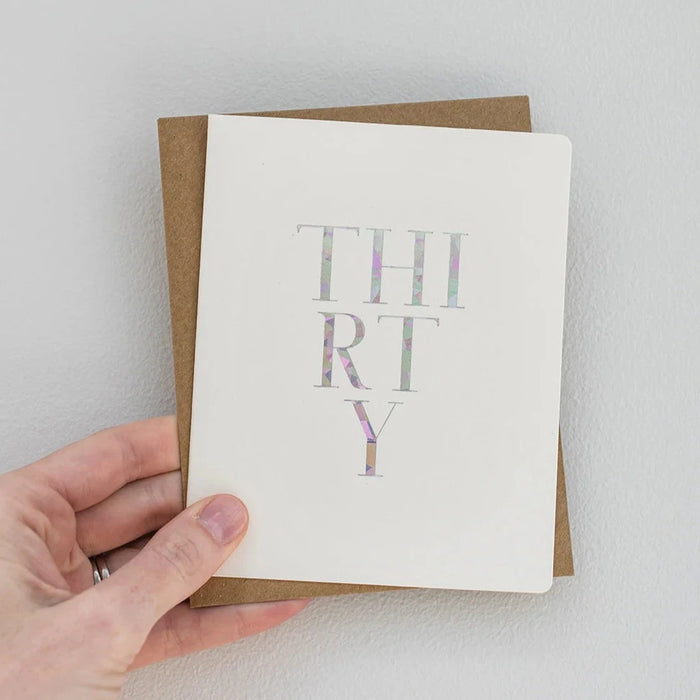 Bespoke Letterpress - Birthday Card - Thirty