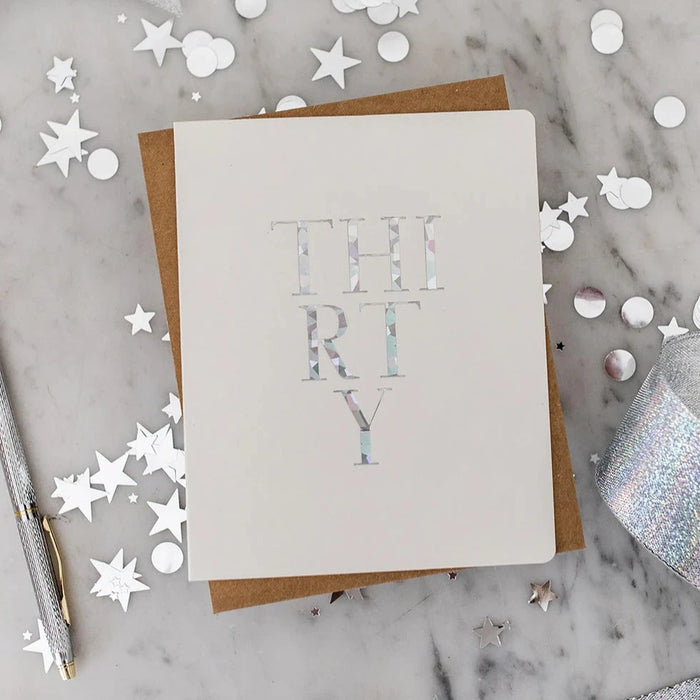 Bespoke Letterpress - Birthday Card - Thirty