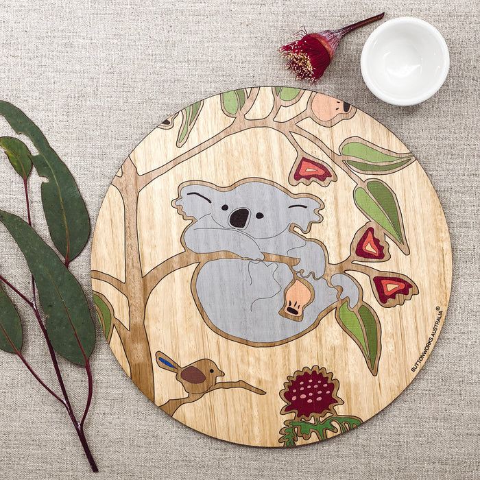 Buttonworks - Timber Placemats - Animal Wildlife Tree