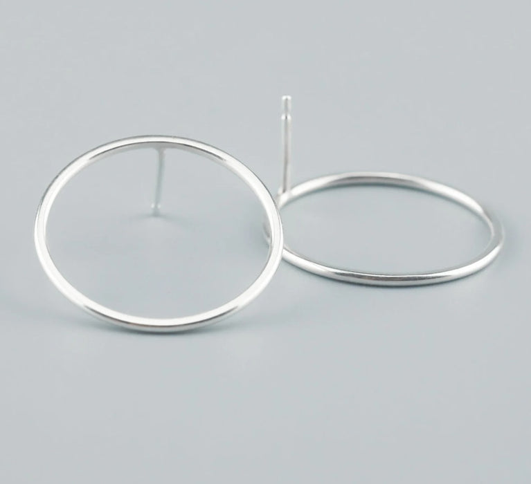 Ayana Jewellery - Large Circle Studs - Sterling Silver