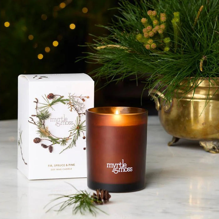 Myrtle & Moss - Christmas Candle - Fir,  Spruce & Pine