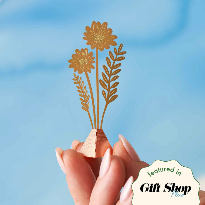 Another Studio - Cosmos Tiny Bouqeut - Thoughtful Letterbox Gift - Gold