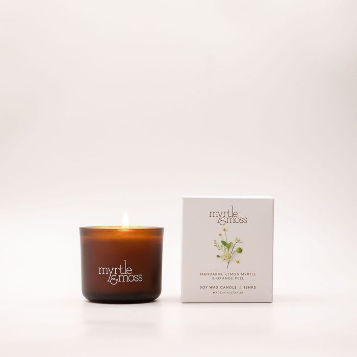 Myrtle & Moss - Soy Wax Candle - Mandarin, Lemon Myrtle & Orange Peel