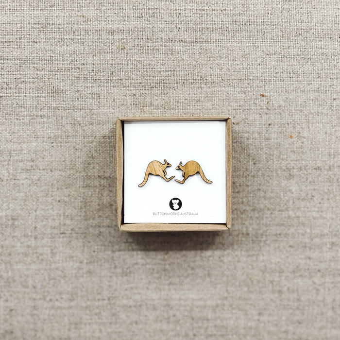 Buttonworks - Earrings - Timber Studs