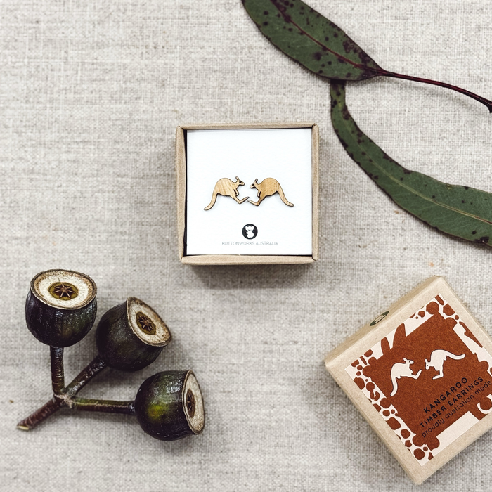 Buttonworks - Earrings - Timber Studs