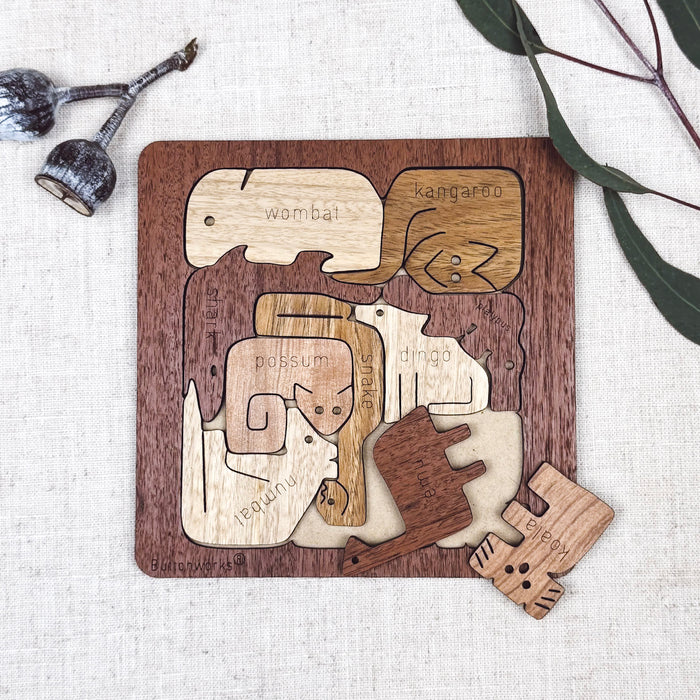 Buttonworks - Timber Puzzle - Australian Animals