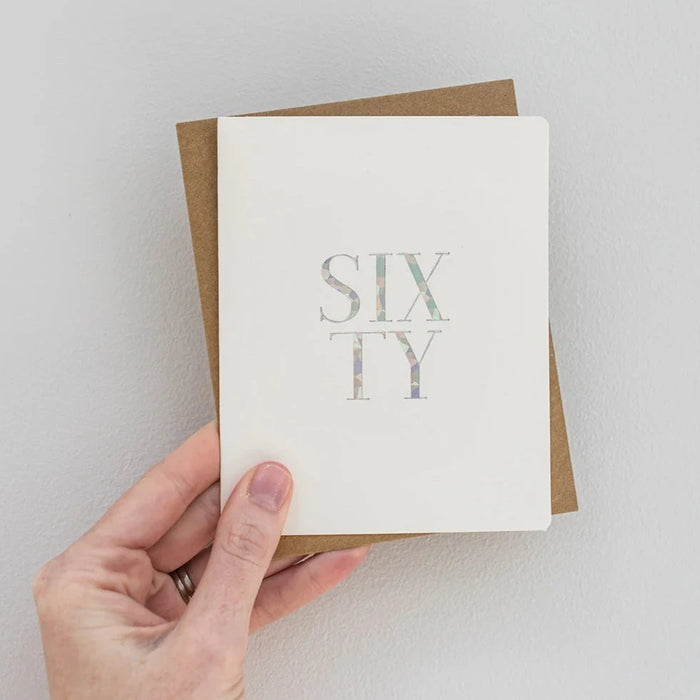 Bespoke Letterpress - Birthday Card - Sixty