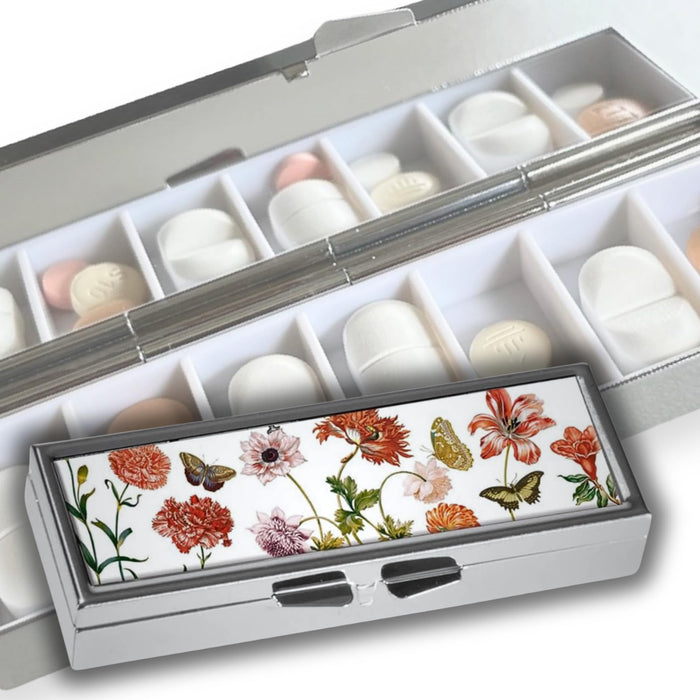 World Collection - 7 Day Pill Box - Merian - Flowers with Bird