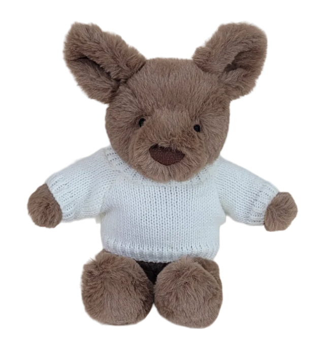 Petite Vous - Mini Toy Jojo the Kangaroo with White Jumper