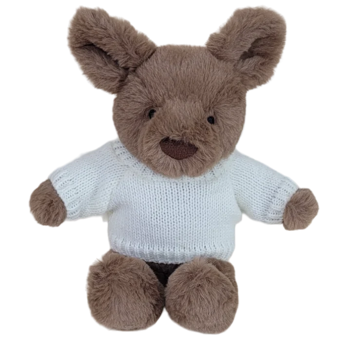 Petite Vous - Mini Toy Jojo the Kangaroo with White Jumper