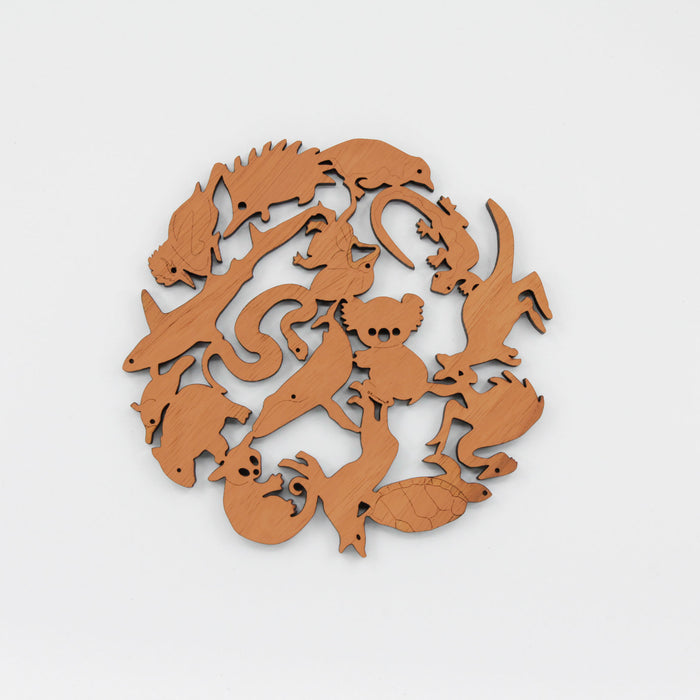 Buttonworks - Timber Trivet - Animals