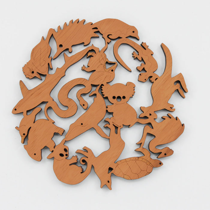 Buttonworks - Timber Trivet - Animals