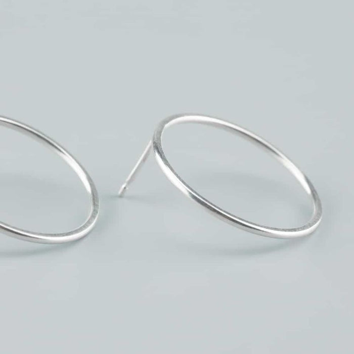 Ayana Jewellery - Large Circle Studs - Sterling Silver