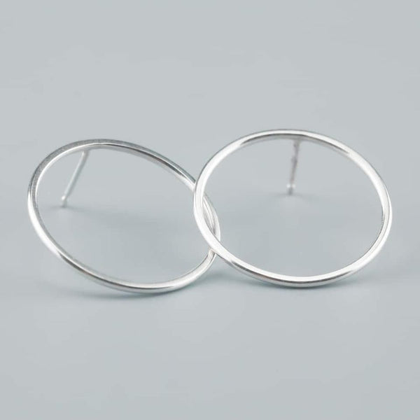 Ayana Jewellery - Large Circle Studs - Sterling Silver