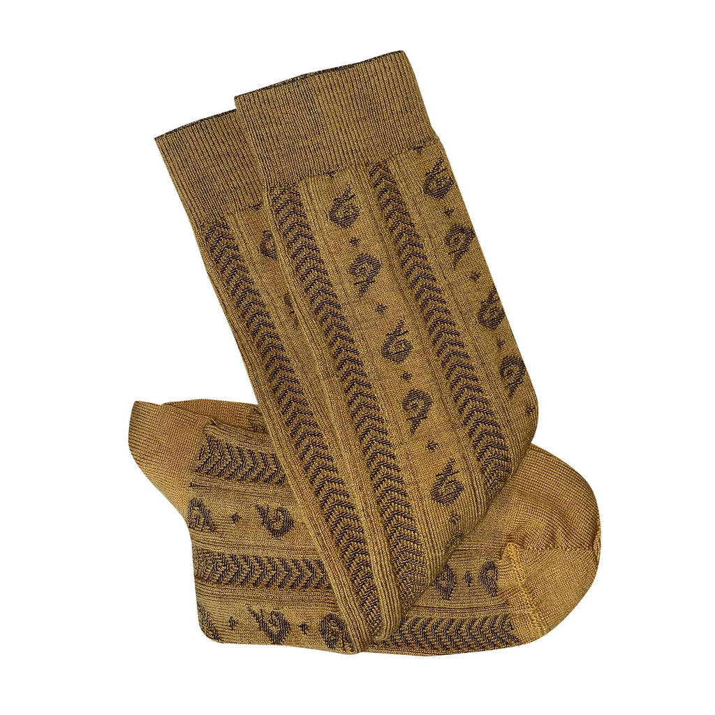 Tightology - Alba - Over the Knee Merino Wool Socks - Mustard
