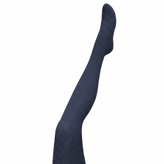 Tightology - Aran- Cashmere Blend Tights - Navy
