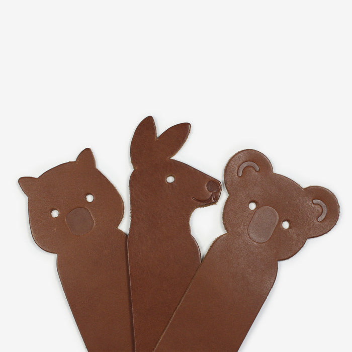 Corban & Blair - Leather Bookmark Set - Australian Animals