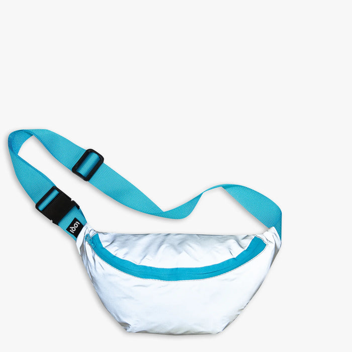 LOQI - Recycled Cross Body / Bum Bag - REFLECTIVE Neon Blue