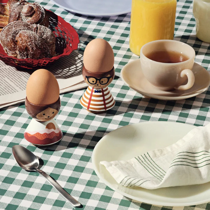 Lucie Kaas - Bordfolk Egg Cup - Alfie - Orange Stripe