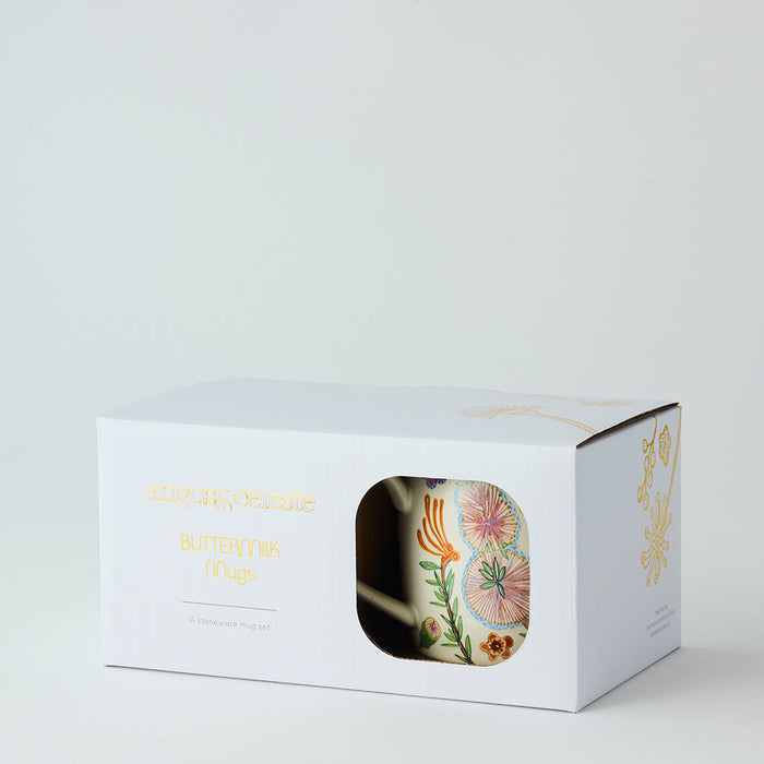 Angus & Celeste - Buttermilk Mugs - Set of 2 - Australian Bush Blooms