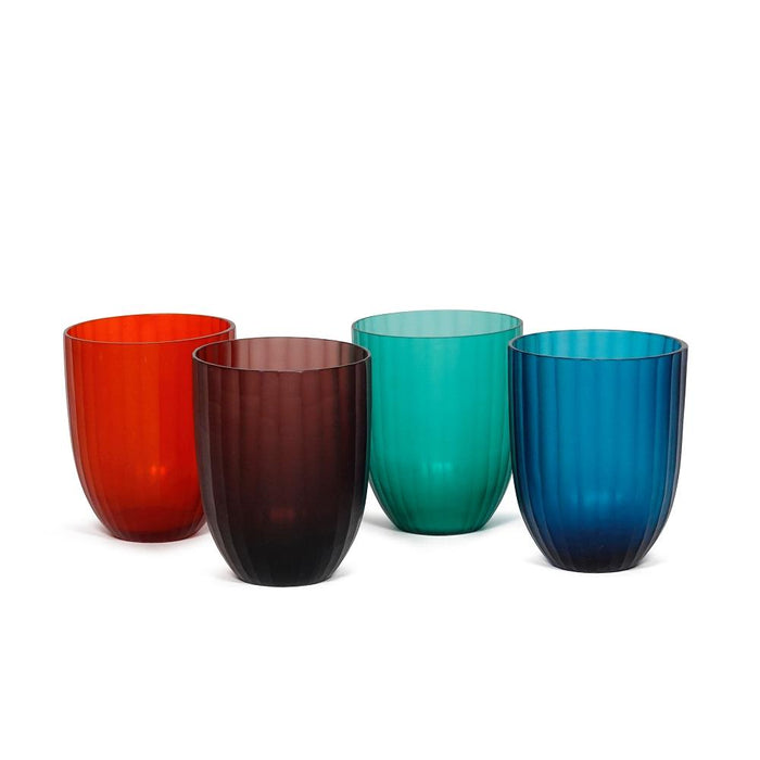 Brian Tunks - Cut Glass Tumblers - Set of 4 - Set A - Bolds